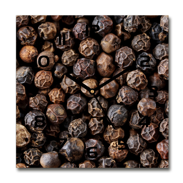 Vierkante glazen klok Peperkorrels
