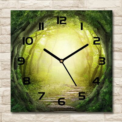 Vierkante glas klok Boomtunnel