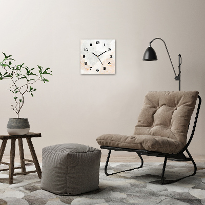 Vierkante glas klok Marmer