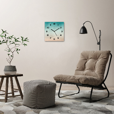 Vierkante glazen wandklok Abstracte achtergrond