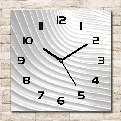 Vierkante glazen klok Abstracte lijnen