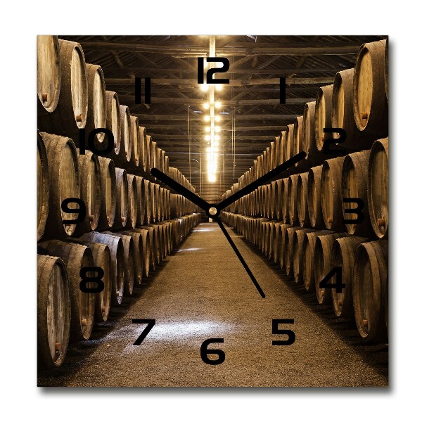 Vierkante glas klok Wijnhuis van Porto