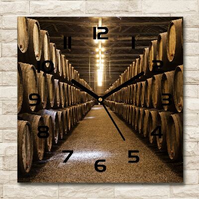 Vierkante glas klok Wijnhuis van Porto