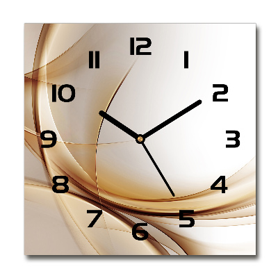 Vierkante glas klok Abstracte golven