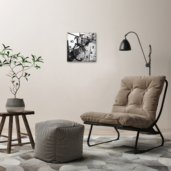 Vierkante glazen klok Stadsfietsen