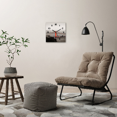 Vierkante glazen wandklok San Francisco-brug