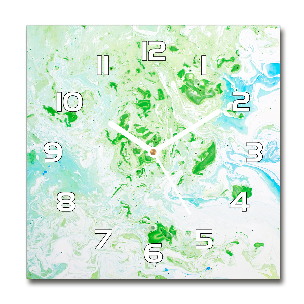 Vierkante glazen wandklok Abstracte achtergrond