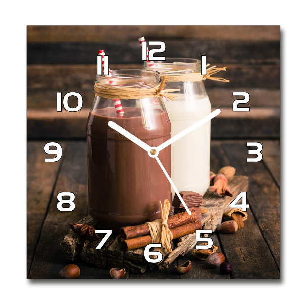 Vierkante glazen klok Cocktails in potjes