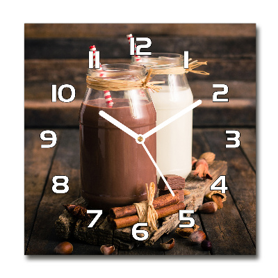 Vierkante glazen klok Cocktails in potjes