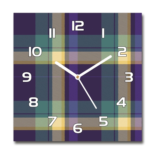 Vierkante glazen klok Geruite textuur