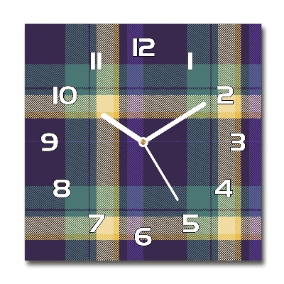 Vierkante glazen klok Geruite textuur