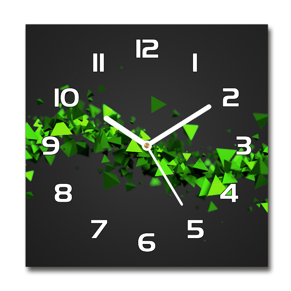 Vierkante glazen klok Geometrische golf