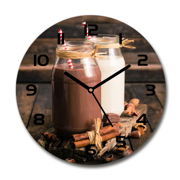 Ronde glazen klok Cocktails in potjes