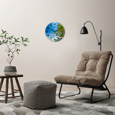 Ronde glazen klok strand van de Malediven