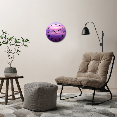 Ronde glas klok Zonsondergang, zon, zee