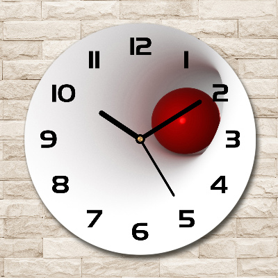 Ronde glazen klok Abstracte bol