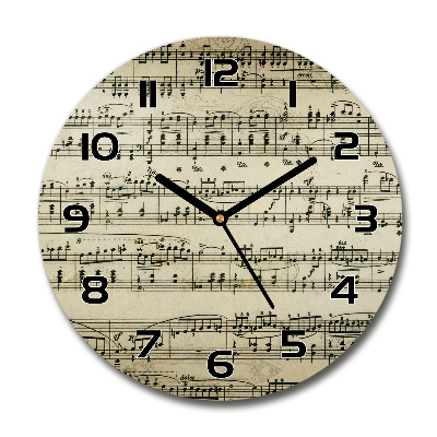 Ronde glazen wandklok Aantekeningen over een personeelslid