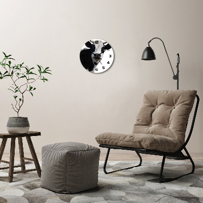 Ronde glazen klok Gevlekte koe