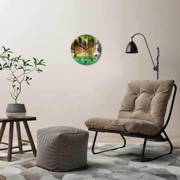 Ronde glas klok Plitvice-meren