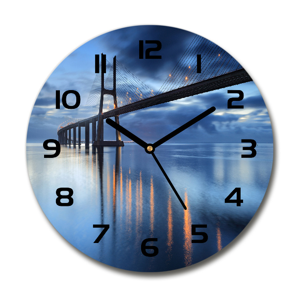 Ronde glas klok Verlichte brug