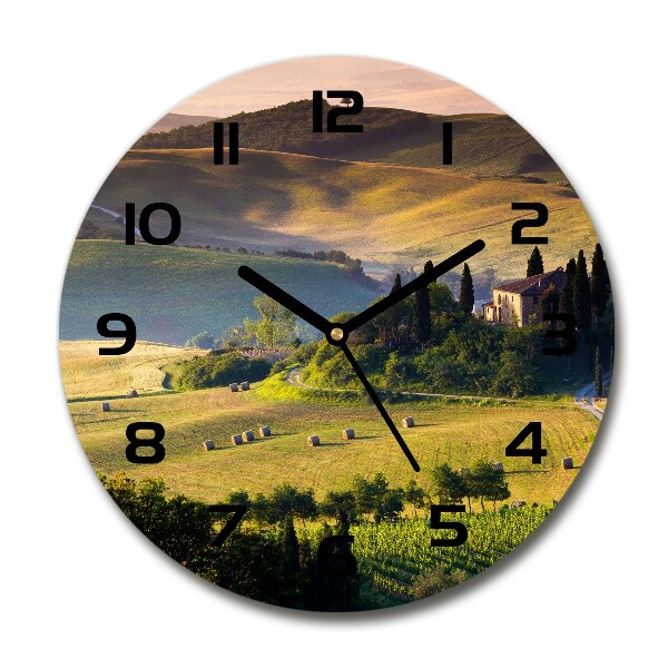 Ronde glazen wandklok Toscane, Italië