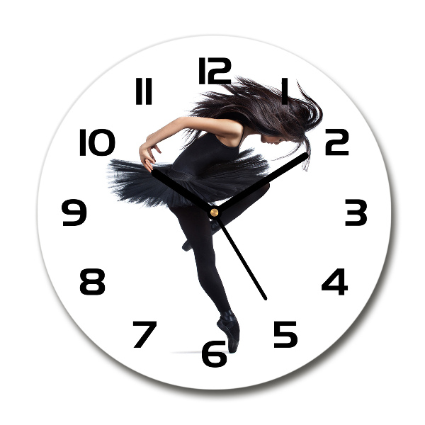 Ronde glas klok Ballerina