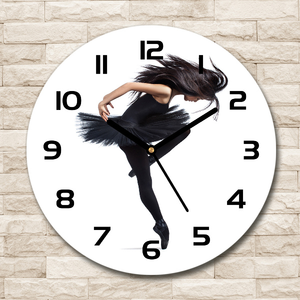 Ronde glas klok Ballerina