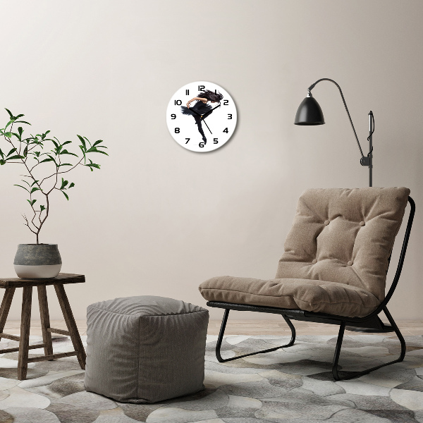 Ronde glas klok Ballerina