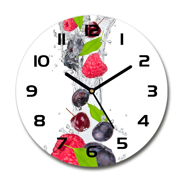 Ronde glazen klok Fruit en water