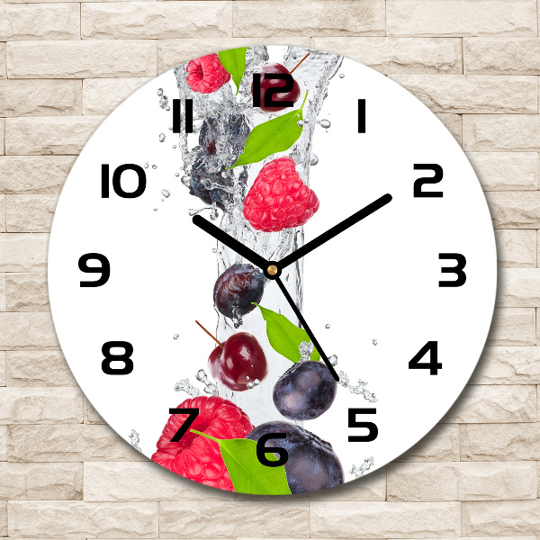Ronde glazen klok Fruit en water