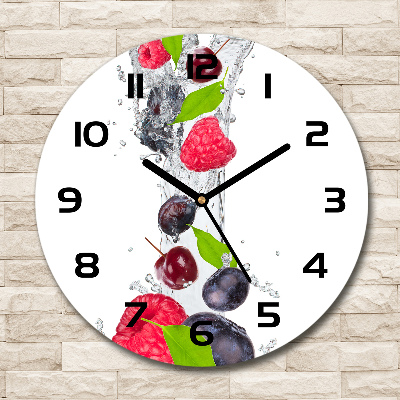 Ronde glazen klok Fruit en water