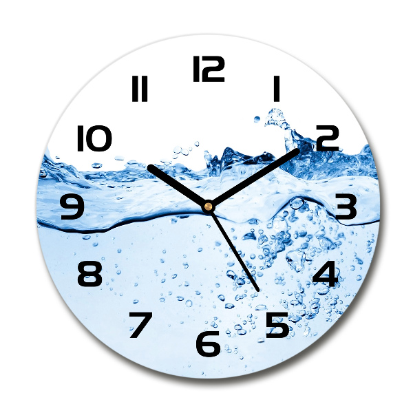 Ronde glas klok Water