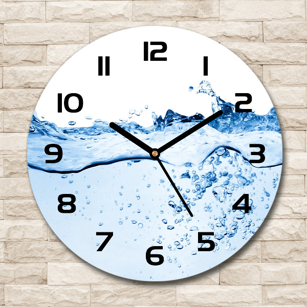 Ronde glas klok Water