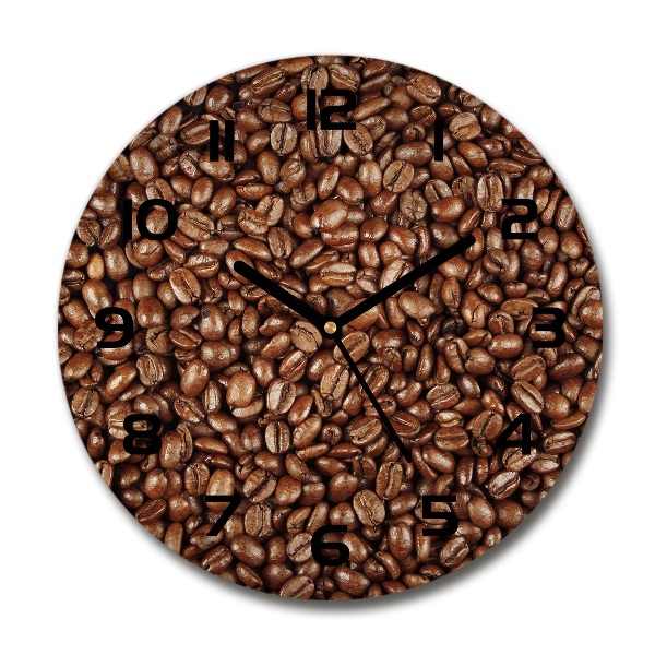 Ronde glas klok Koffiebonen