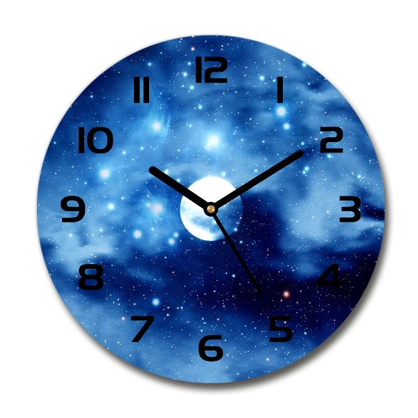 Ronde glazen klok Volle maan