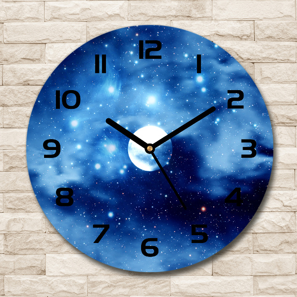 Ronde glazen klok Volle maan
