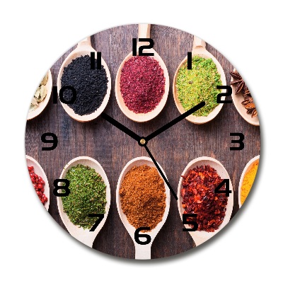 Ronde glazen klok Kleurrijke kruiden