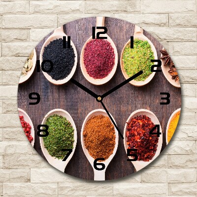 Ronde glazen klok Kleurrijke kruiden