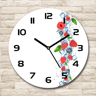 Ronde glazen klok Bosvruchten met ijs