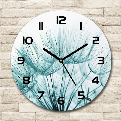 Ronde glas klok Paardenbloemzaden