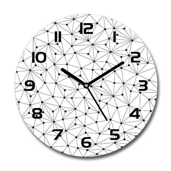 Ronde glazen klok Lijnen en cirkels