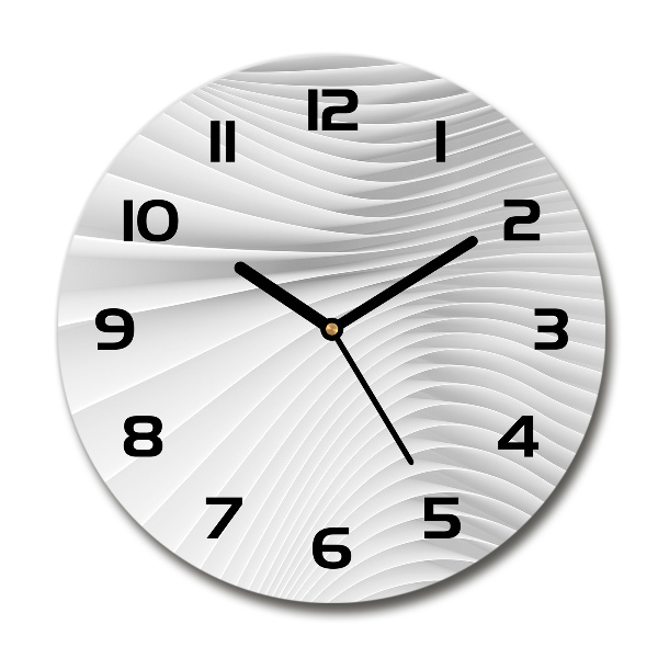 Ronde glas klok Abstracte lijnen