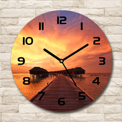 Ronde glas klok Bungalows op de Malediven