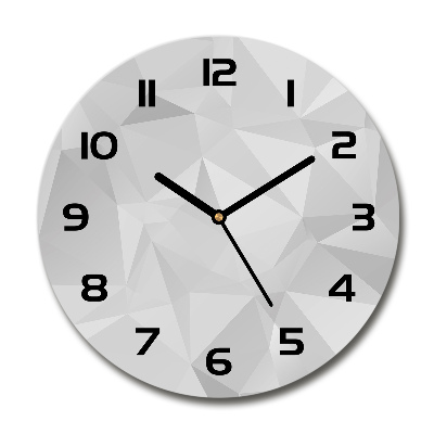 Ronde glas klok Abstracte driehoeken