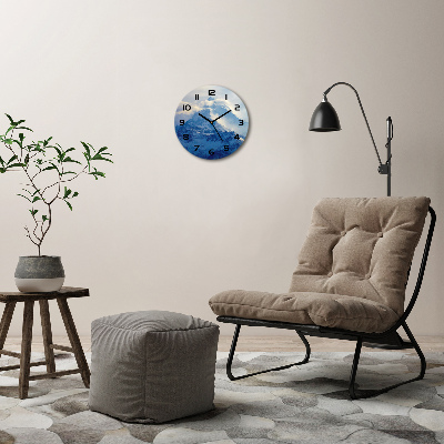 Ronde glazen klok Bergtop