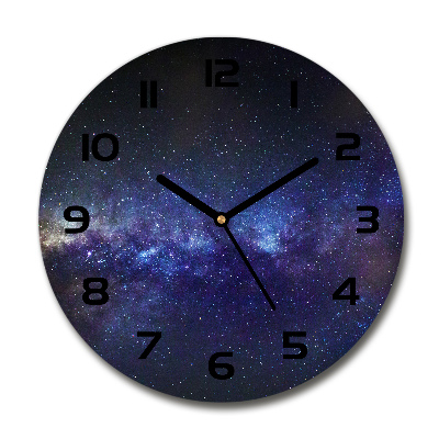 Ronde glazen wandklok Melkweg