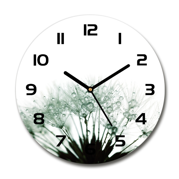 Ronde glas klok Paardenbloemzaden