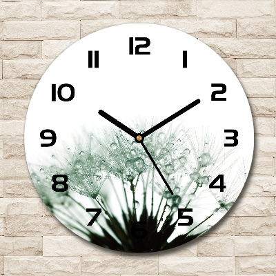 Ronde glas klok Paardenbloemzaden