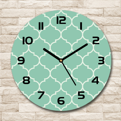 Ronde glas klok Marokkaanse achtergrond