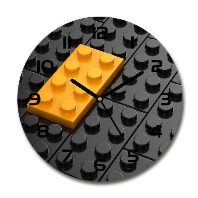 Ronde glas klok Lego